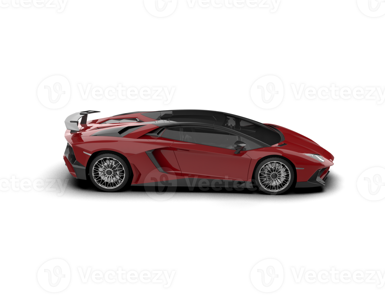 Realistic sport car isolated on background. 3d rendering - illustration png