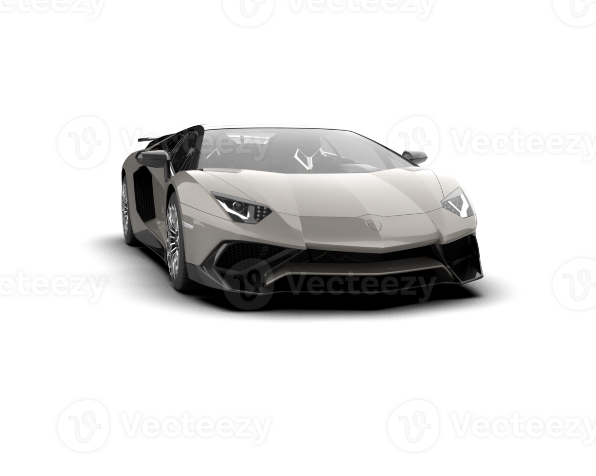 Realistic sport car isolated on background. 3d rendering - illustration png