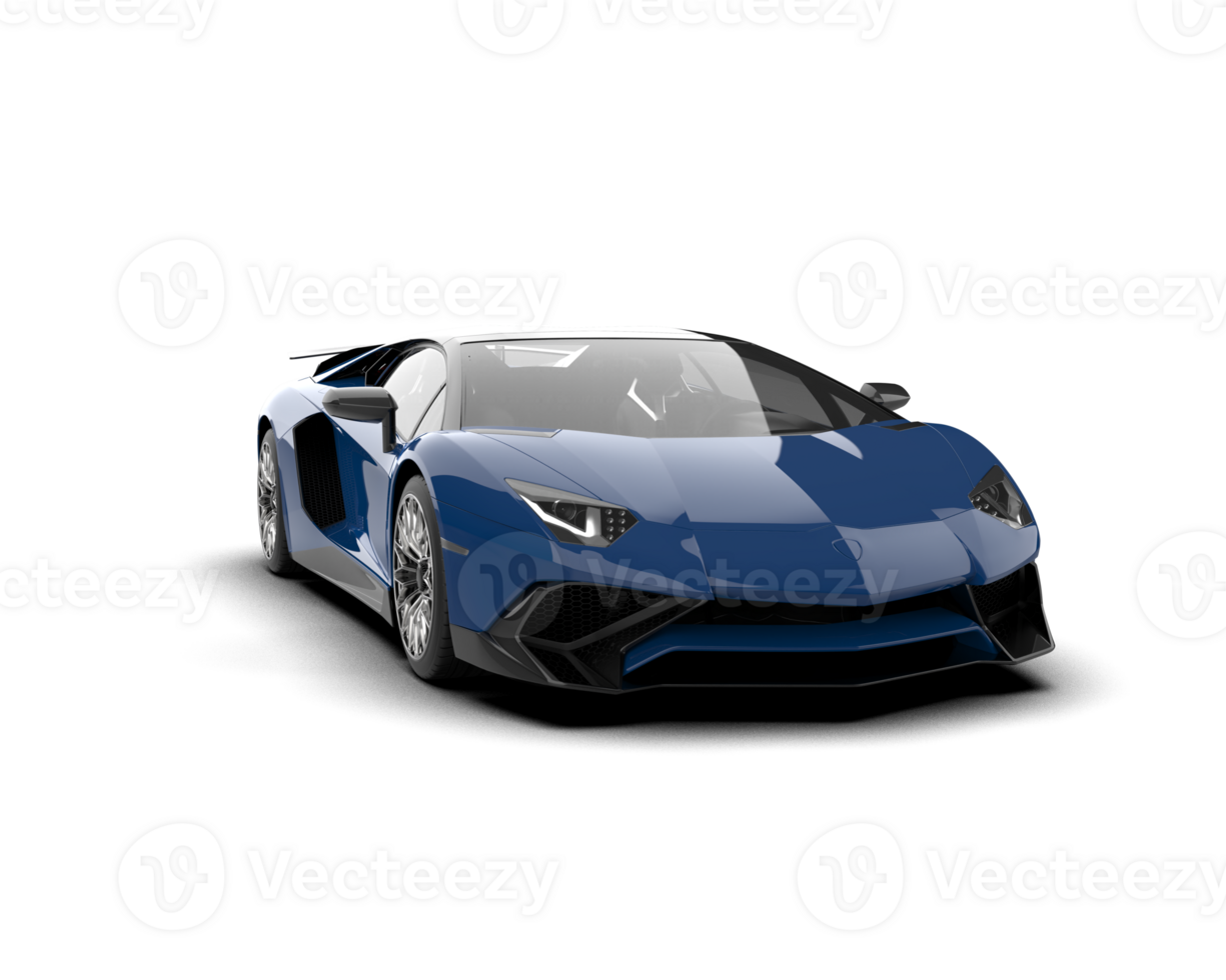Realistic sport car isolated on background. 3d rendering - illustration png