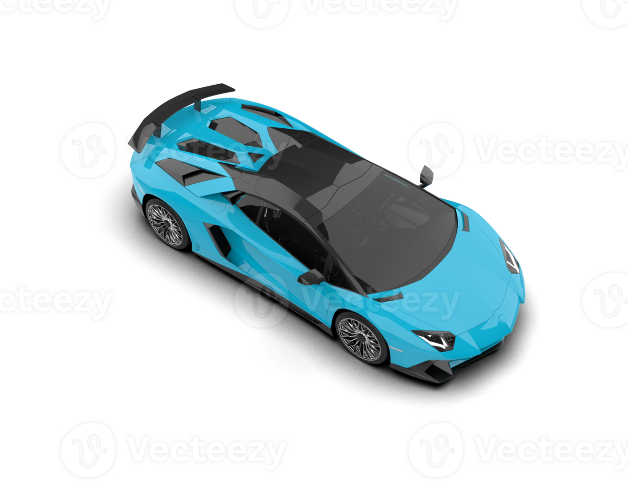 Realistic sport car isolated on background. 3d rendering - illustration png