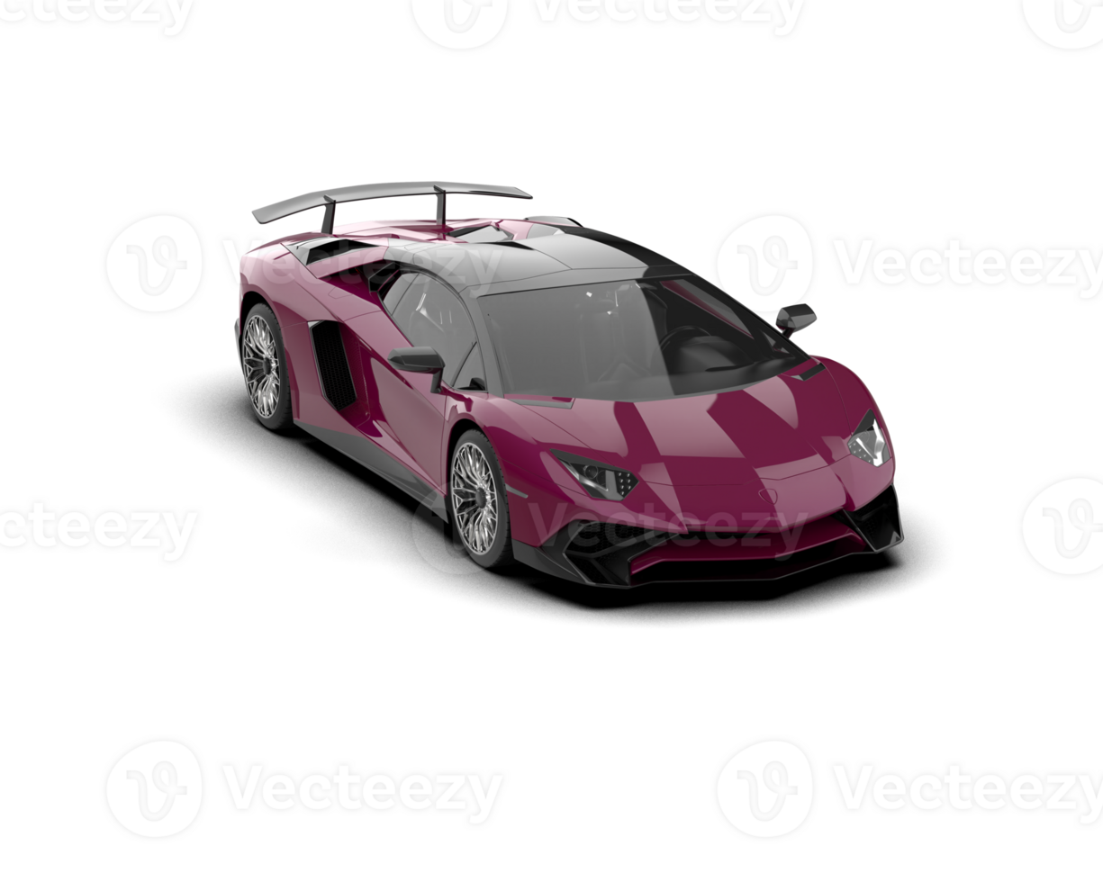 Realistic sport car isolated on background. 3d rendering - illustration png