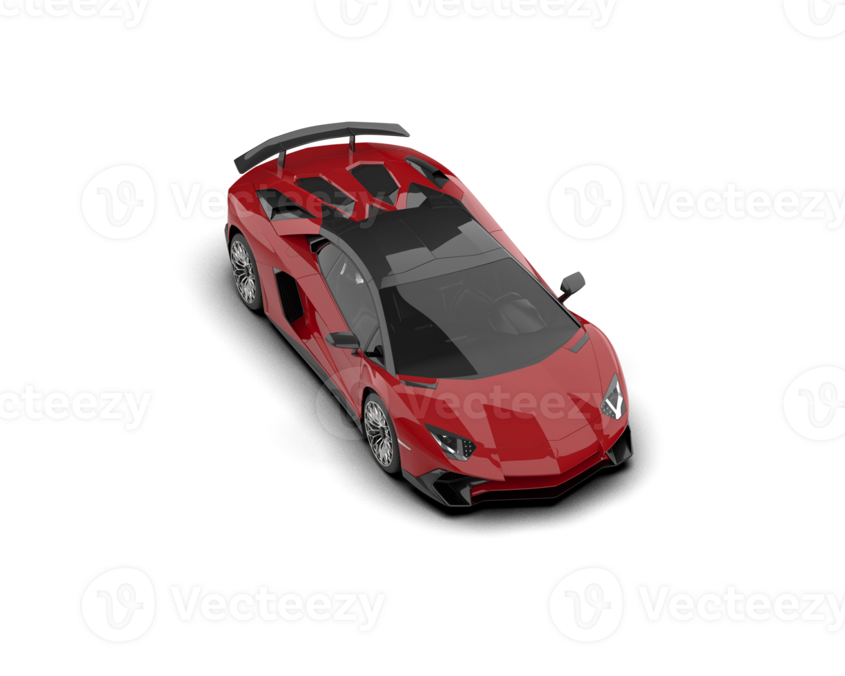 Realistic sport car isolated on background. 3d rendering - illustration png