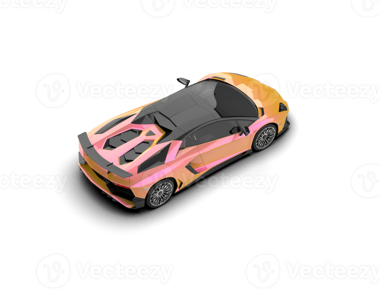 Realistic sport car isolated on background. 3d rendering - illustration png