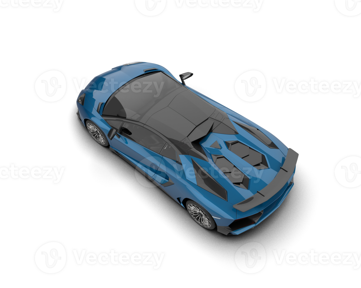 Realistic sport car isolated on background. 3d rendering - illustration png