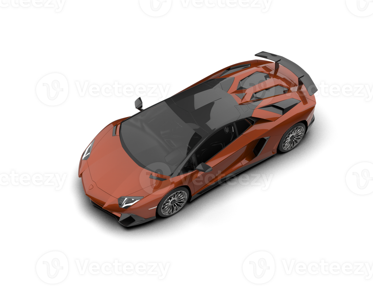 Realistic sport car isolated on background. 3d rendering - illustration png