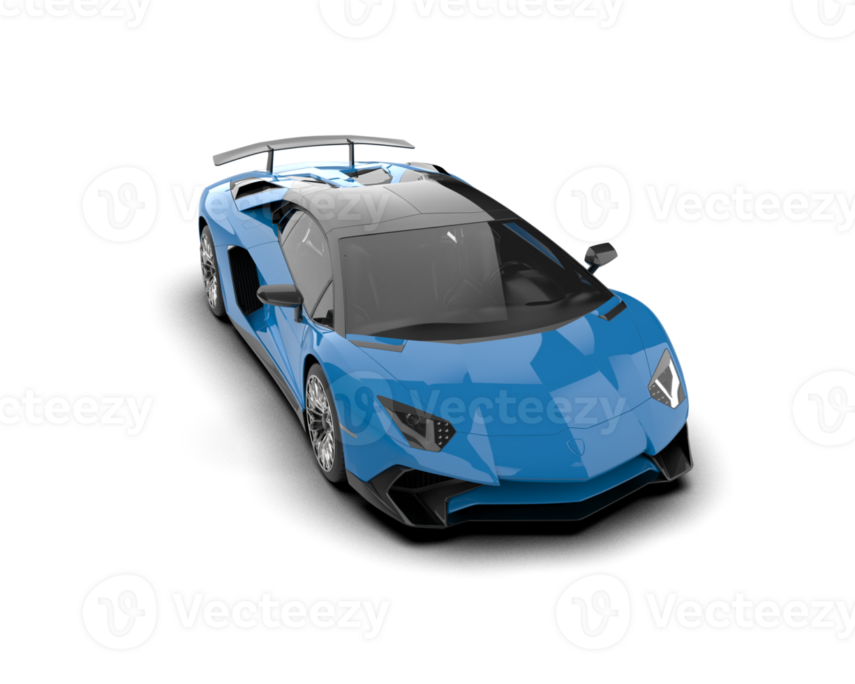 Realistic sport car isolated on background. 3d rendering - illustration png