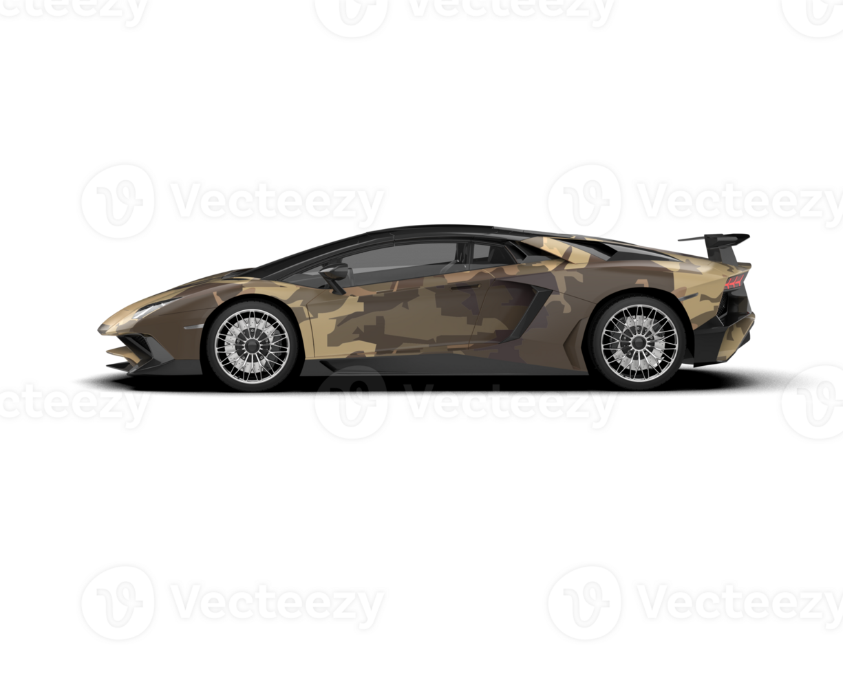 Realistic sport car isolated on background. 3d rendering - illustration png