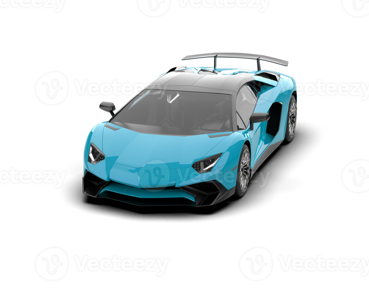 Realistic sport car isolated on background. 3d rendering - illustration png
