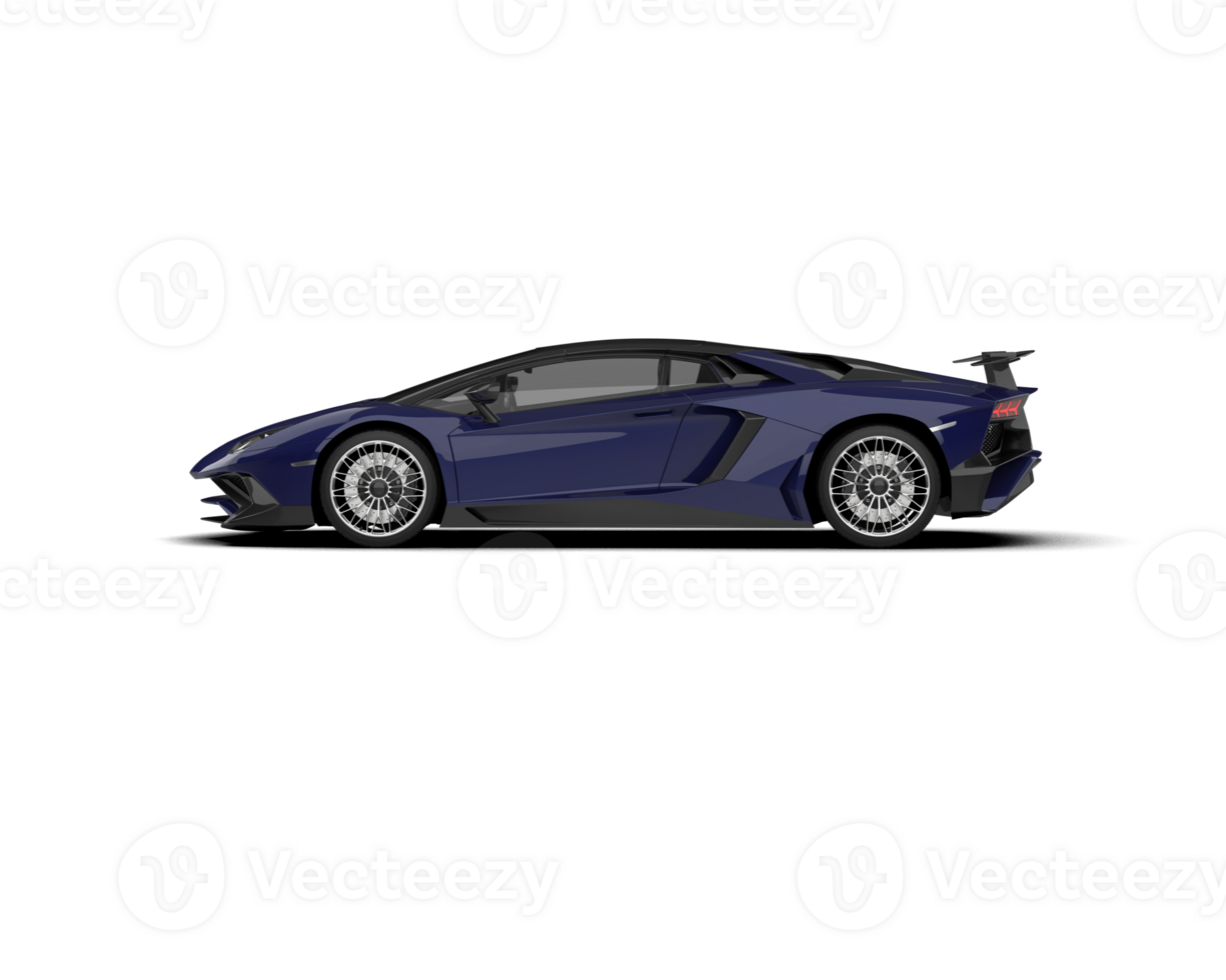 Realistic sport car isolated on background. 3d rendering - illustration png