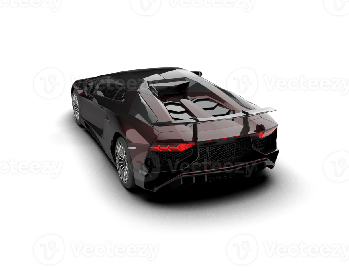 Realistic sport car isolated on background. 3d rendering - illustration png