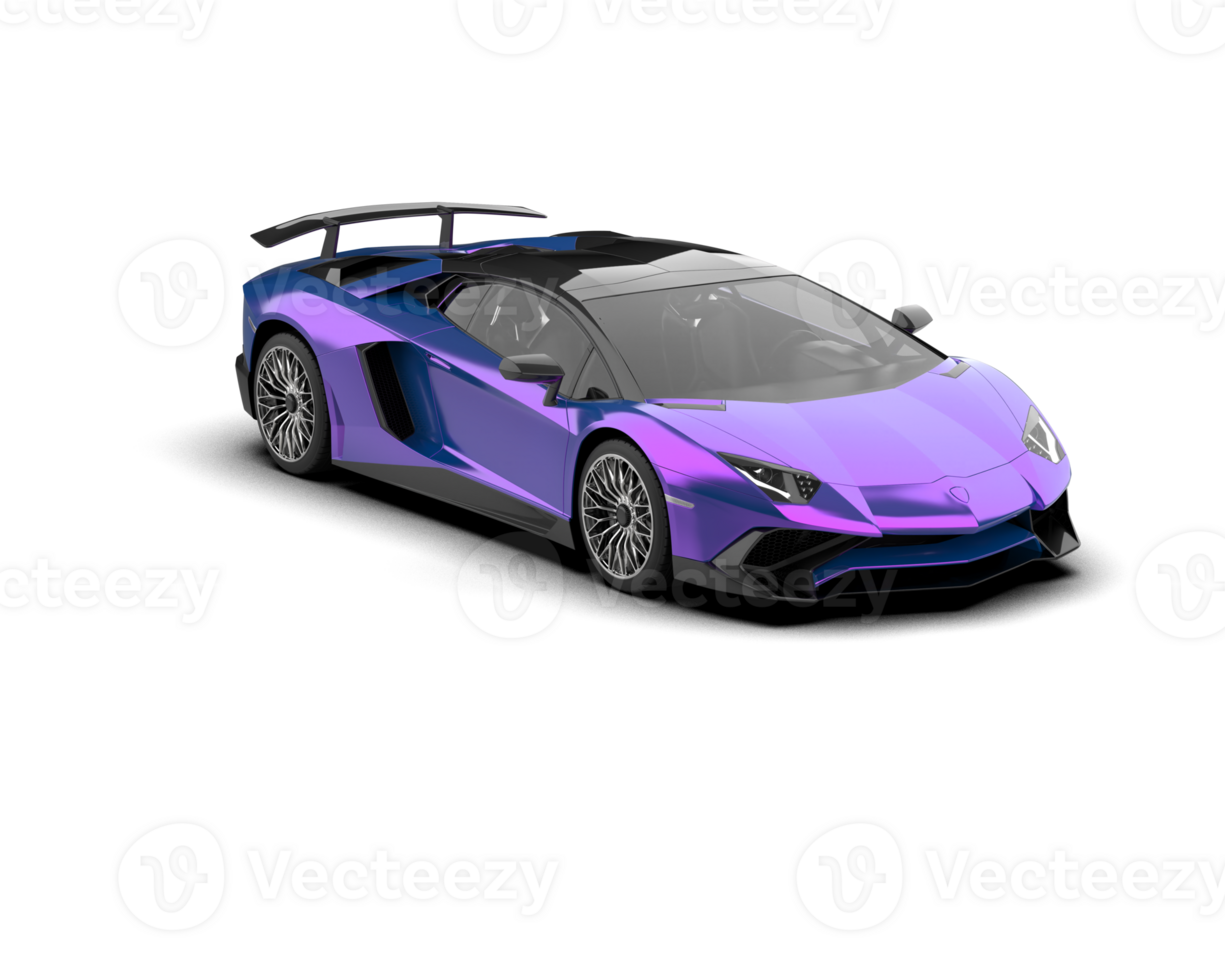 Realistic sport car isolated on background. 3d rendering - illustration png