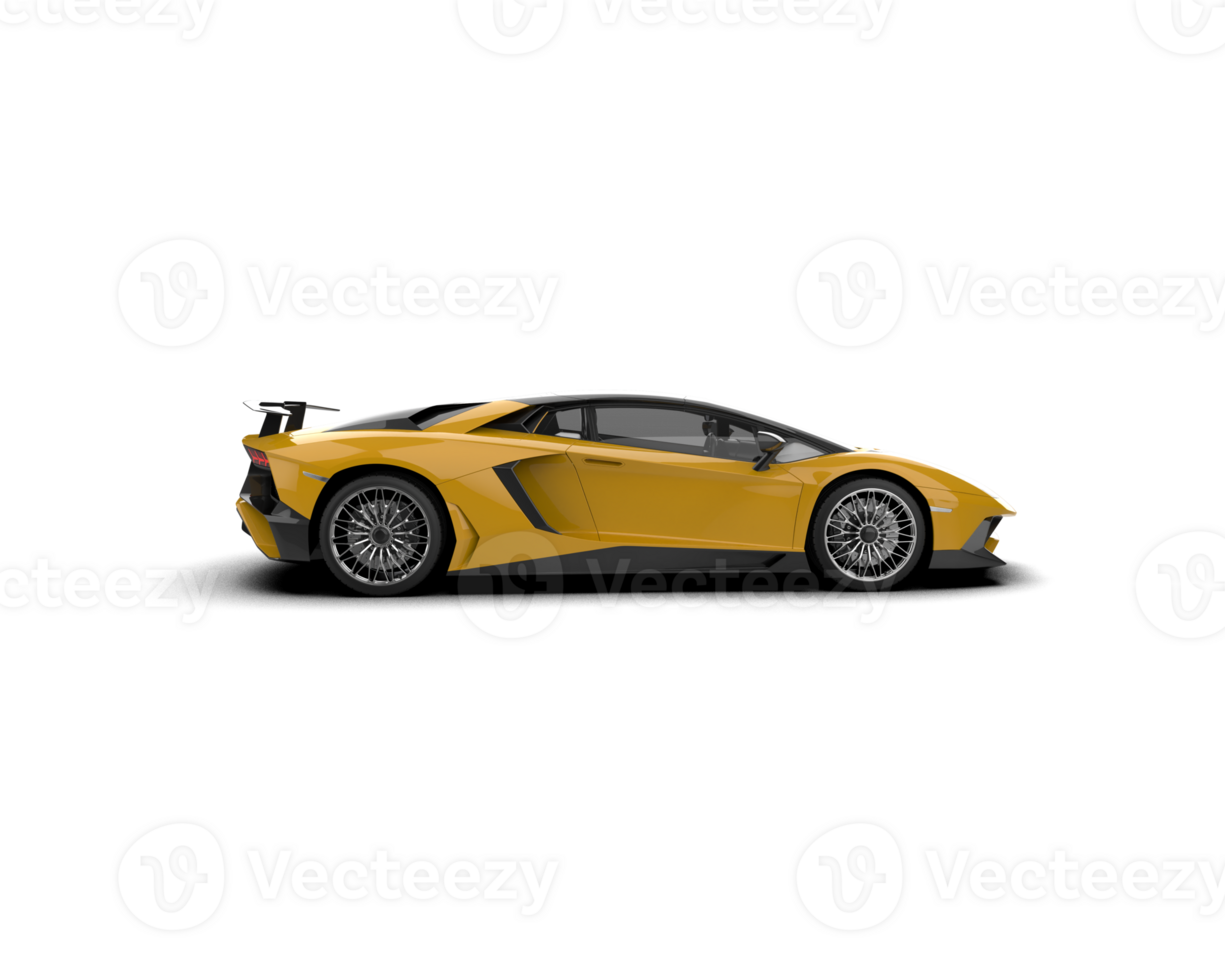 Realistic sport car isolated on background. 3d rendering - illustration png