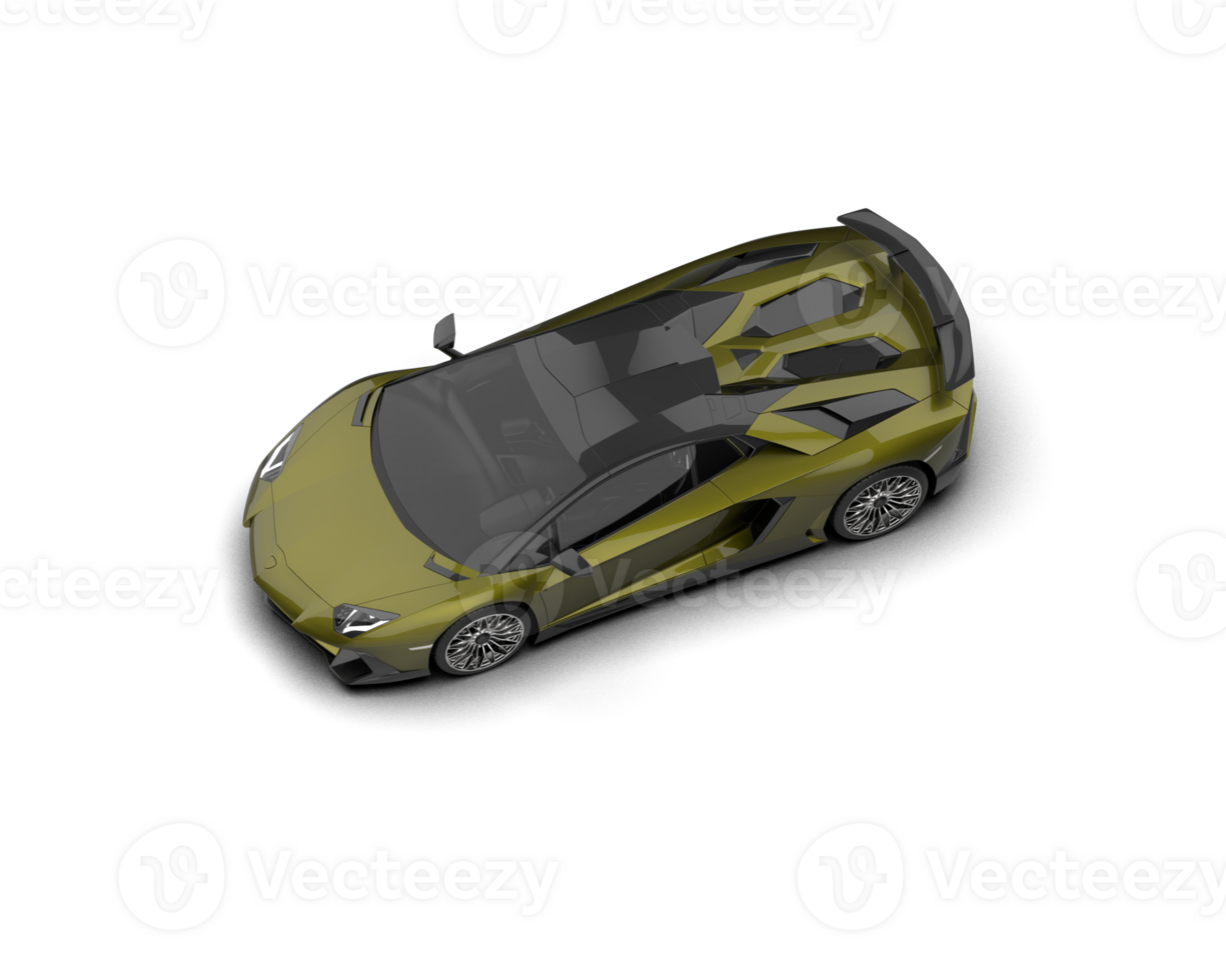 Realistic sport car isolated on background. 3d rendering - illustration png