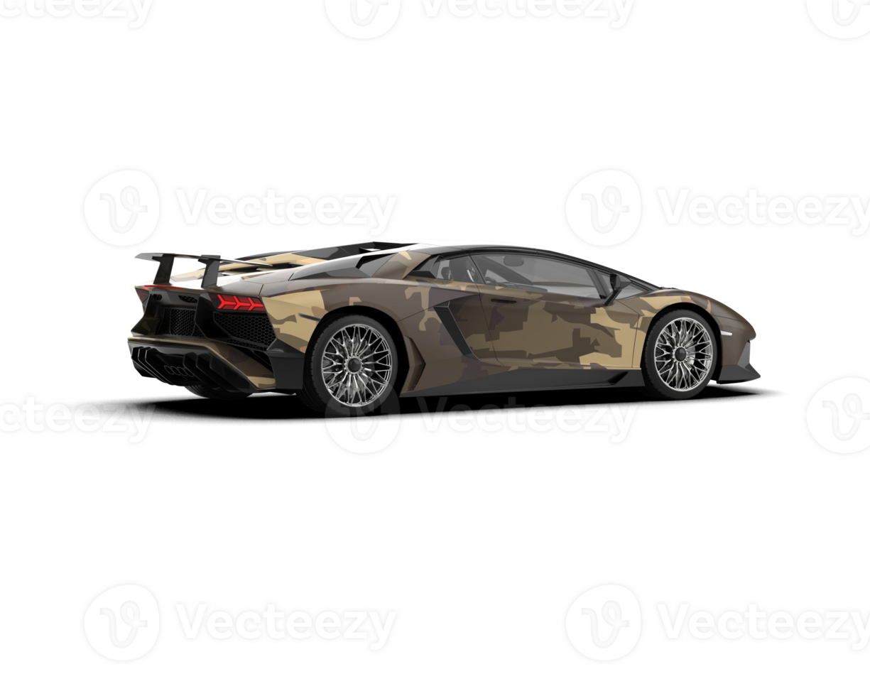 Realistic sport car isolated on background. 3d rendering - illustration png