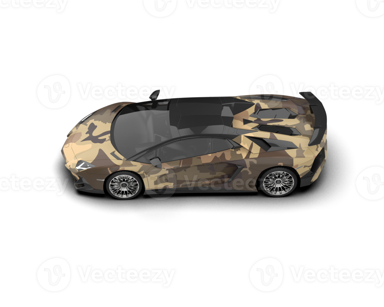 Realistic sport car isolated on background. 3d rendering - illustration png