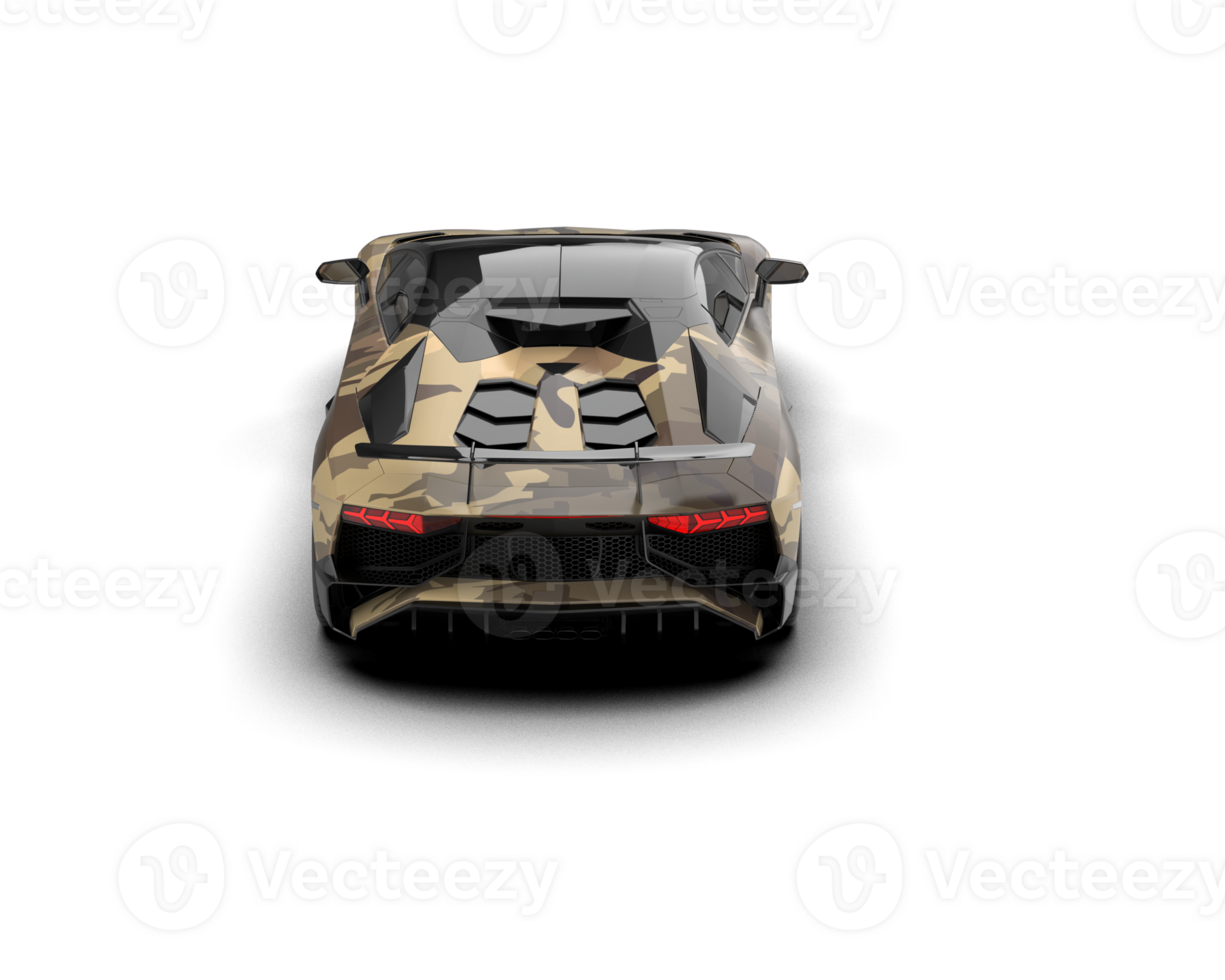 Realistic sport car isolated on background. 3d rendering - illustration png