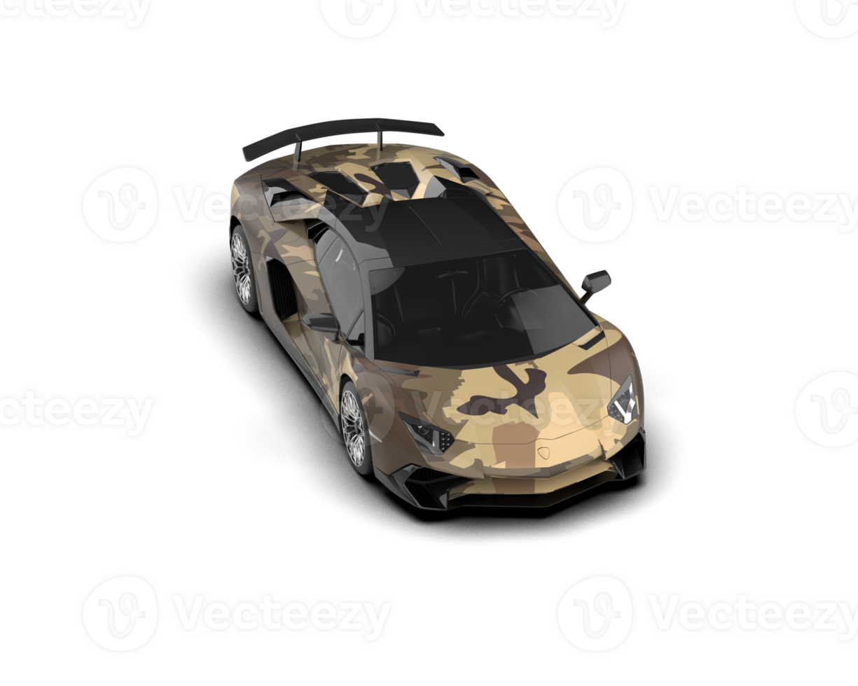 Realistic sport car isolated on background. 3d rendering - illustration png