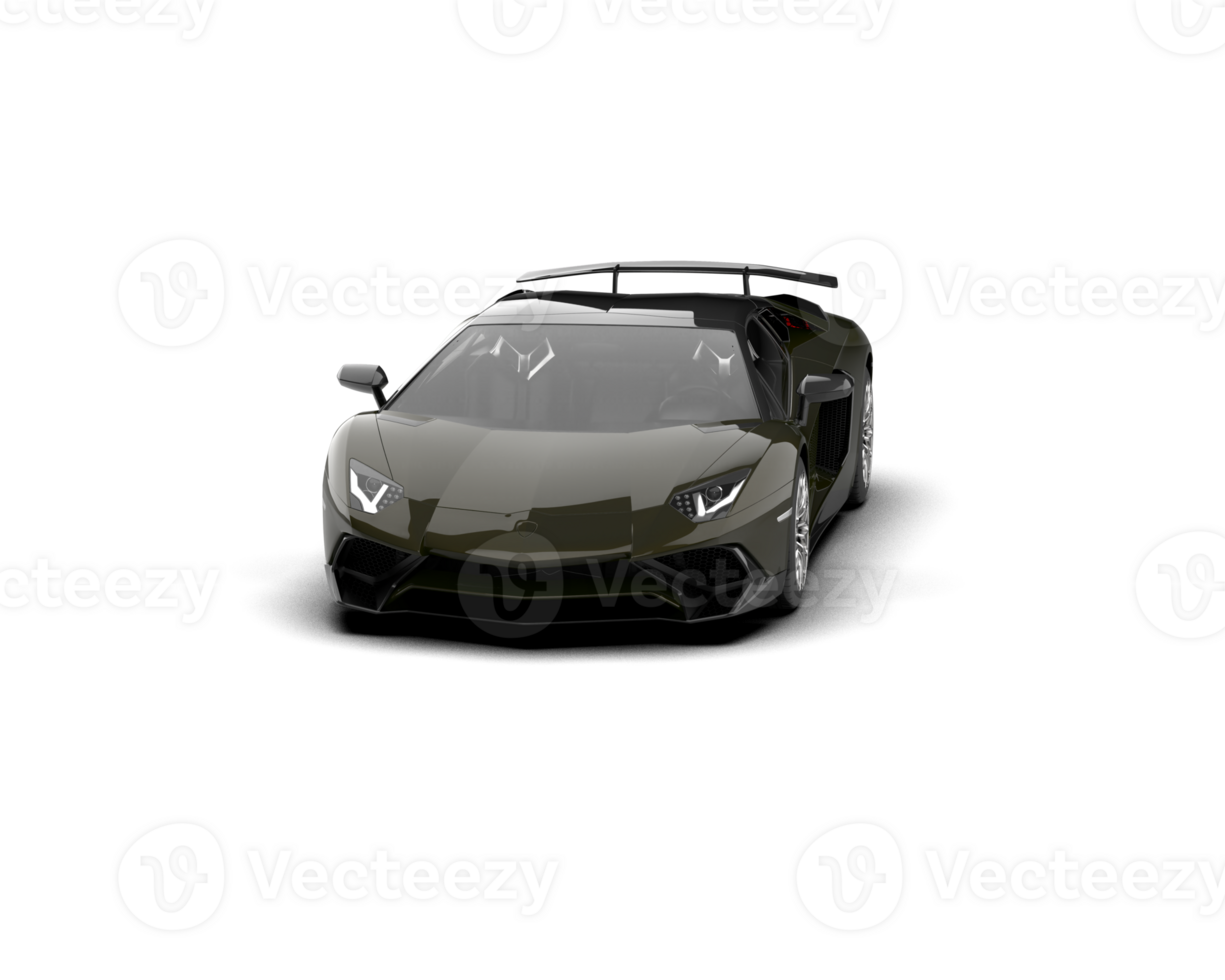 Realistic sport car isolated on background. 3d rendering - illustration png
