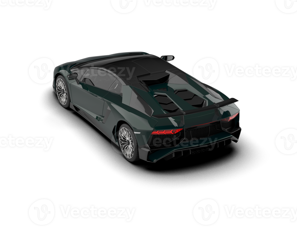 Realistic sport car isolated on background. 3d rendering - illustration png
