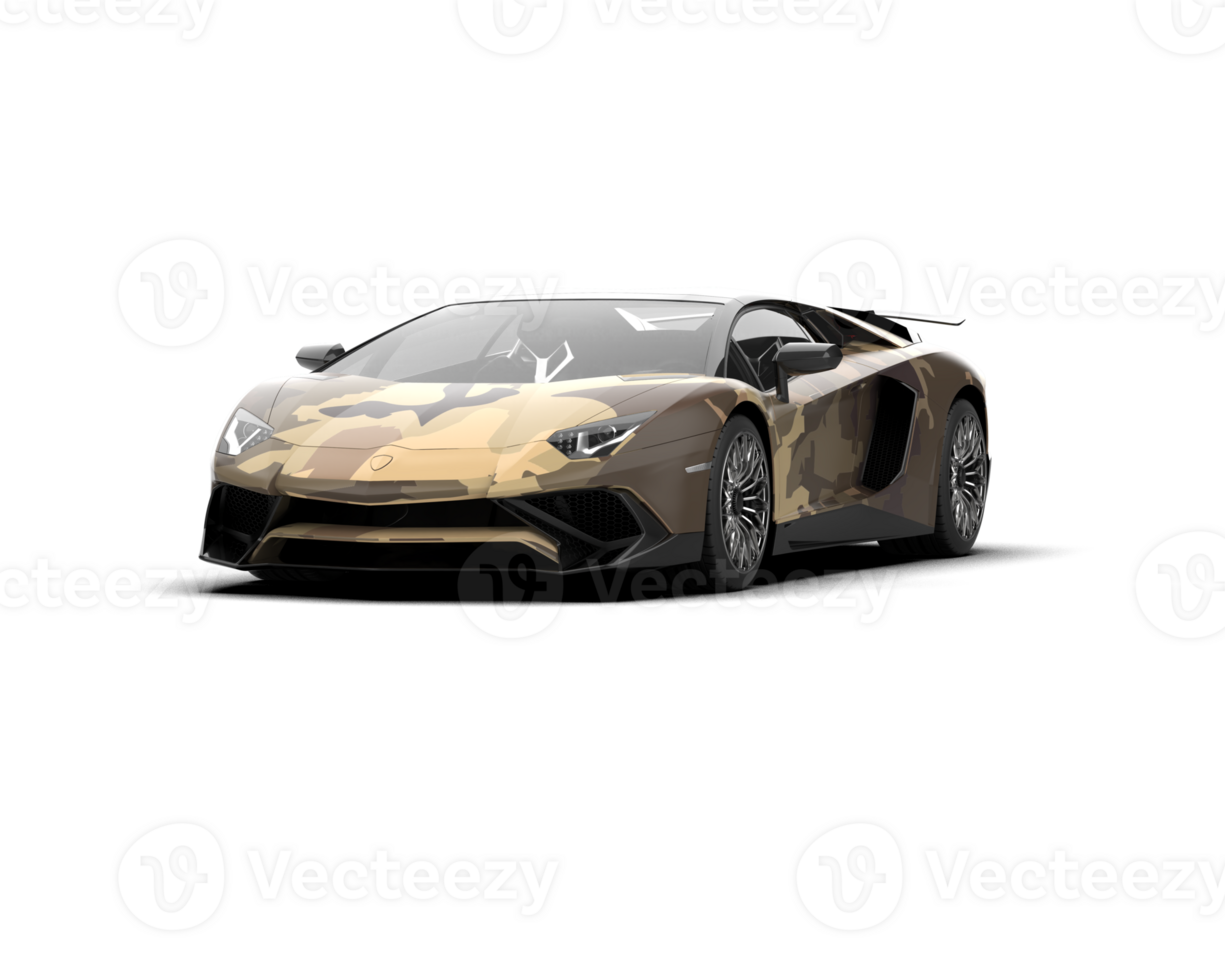 Realistic sport car isolated on background. 3d rendering - illustration png
