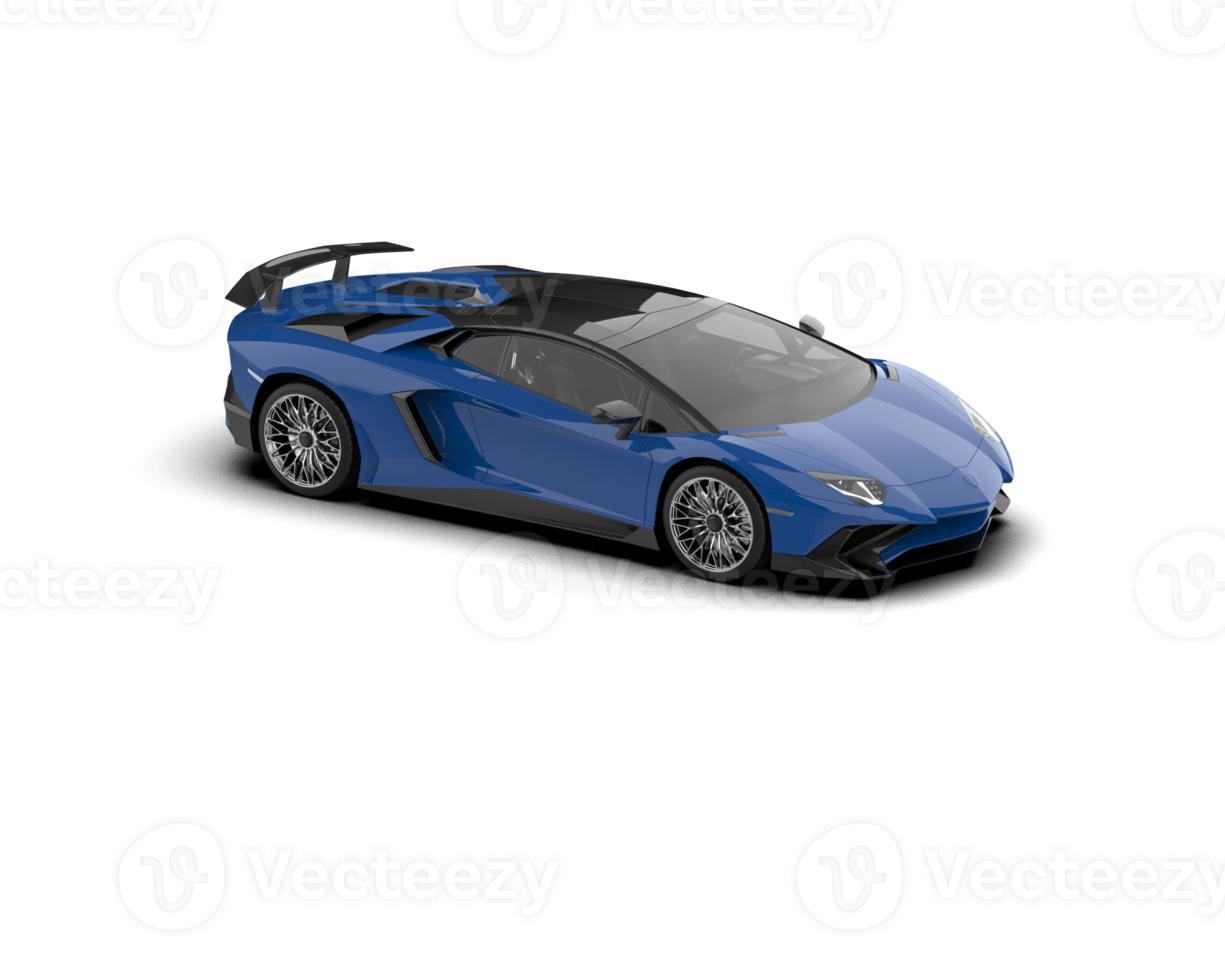 Realistic sport car isolated on background. 3d rendering - illustration png
