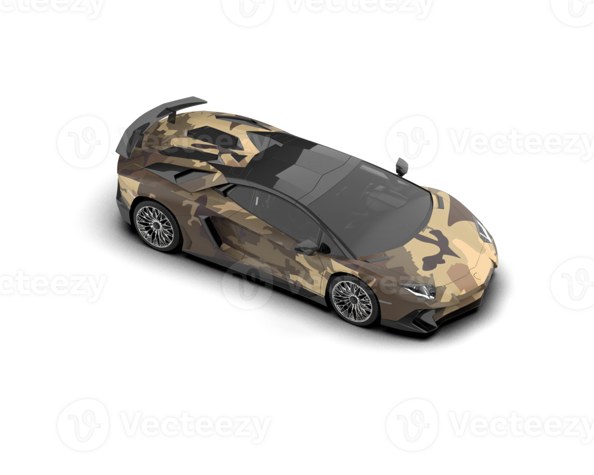 Realistic sport car isolated on background. 3d rendering - illustration png