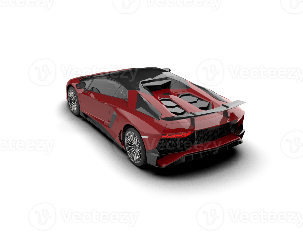 Realistic sport car isolated on background. 3d rendering - illustration png