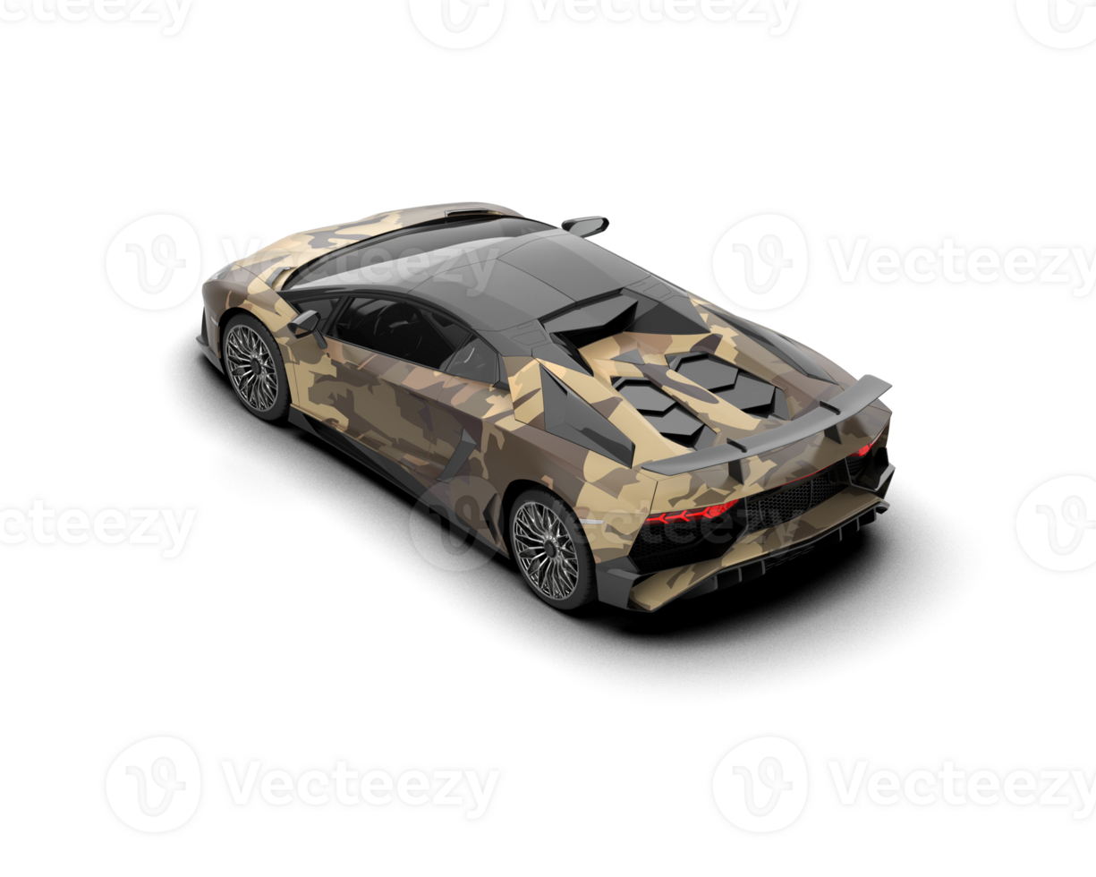 Realistic sport car isolated on background. 3d rendering - illustration png