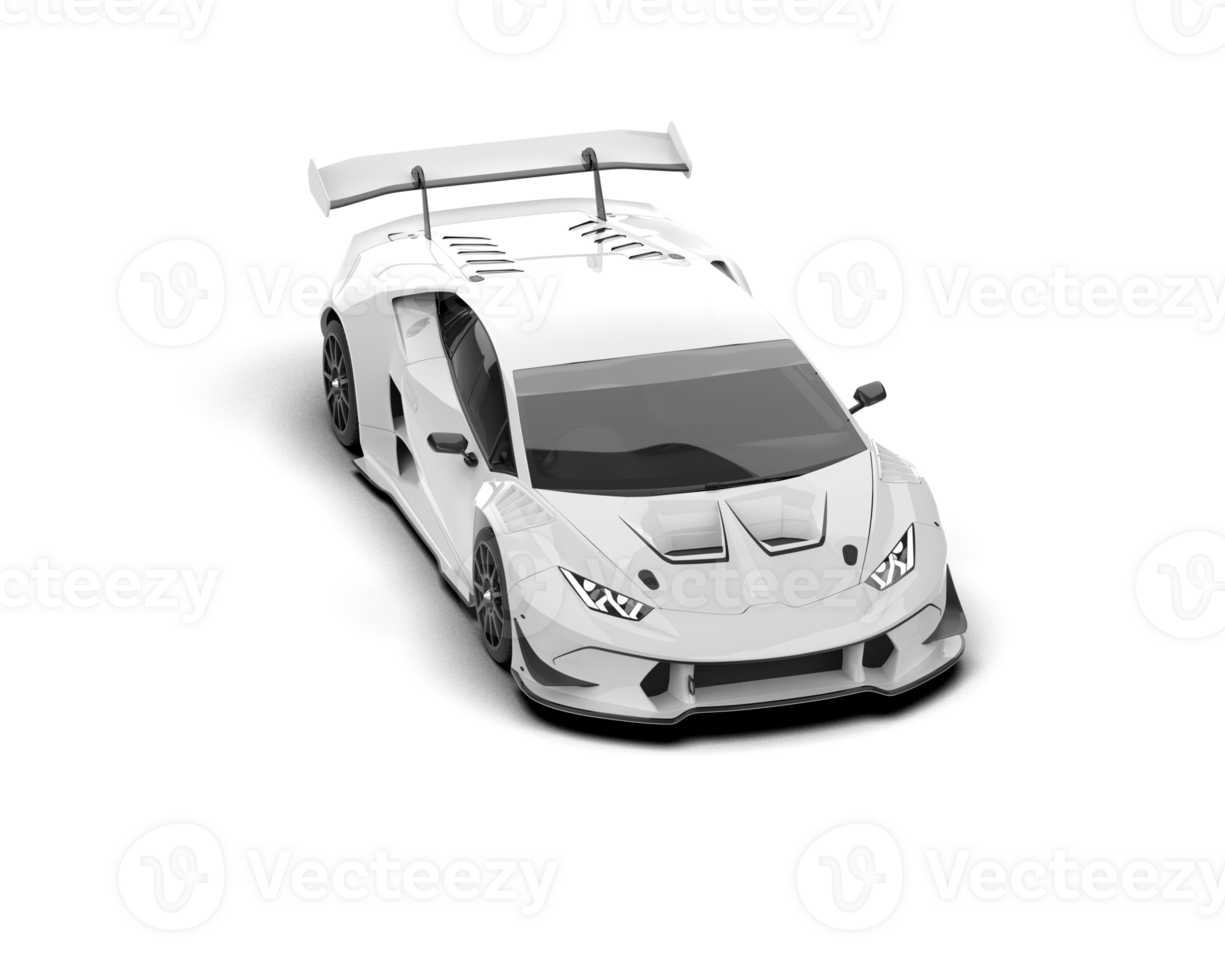 Realistic sport car isolated on background. 3d rendering - illustration png