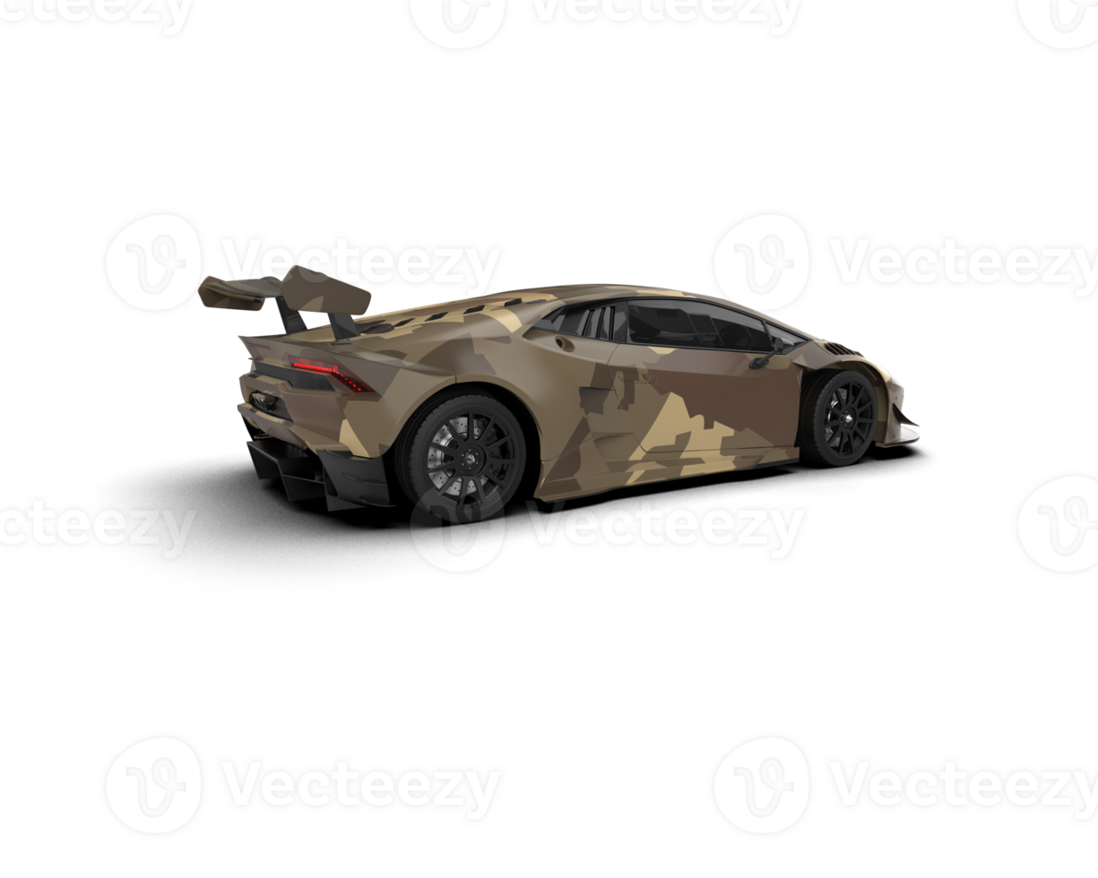 Realistic sport car isolated on background. 3d rendering - illustration png