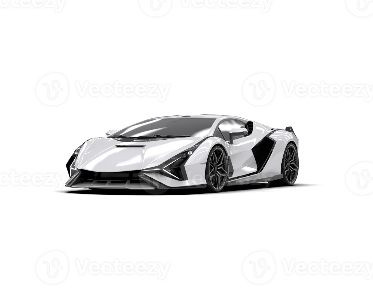 Realistic sport car isolated on background. 3d rendering - illustration png