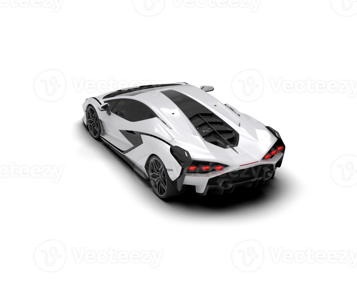 Realistic sport car isolated on background. 3d rendering - illustration png