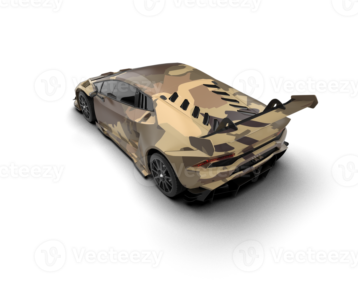 Realistic sport car isolated on background. 3d rendering - illustration png