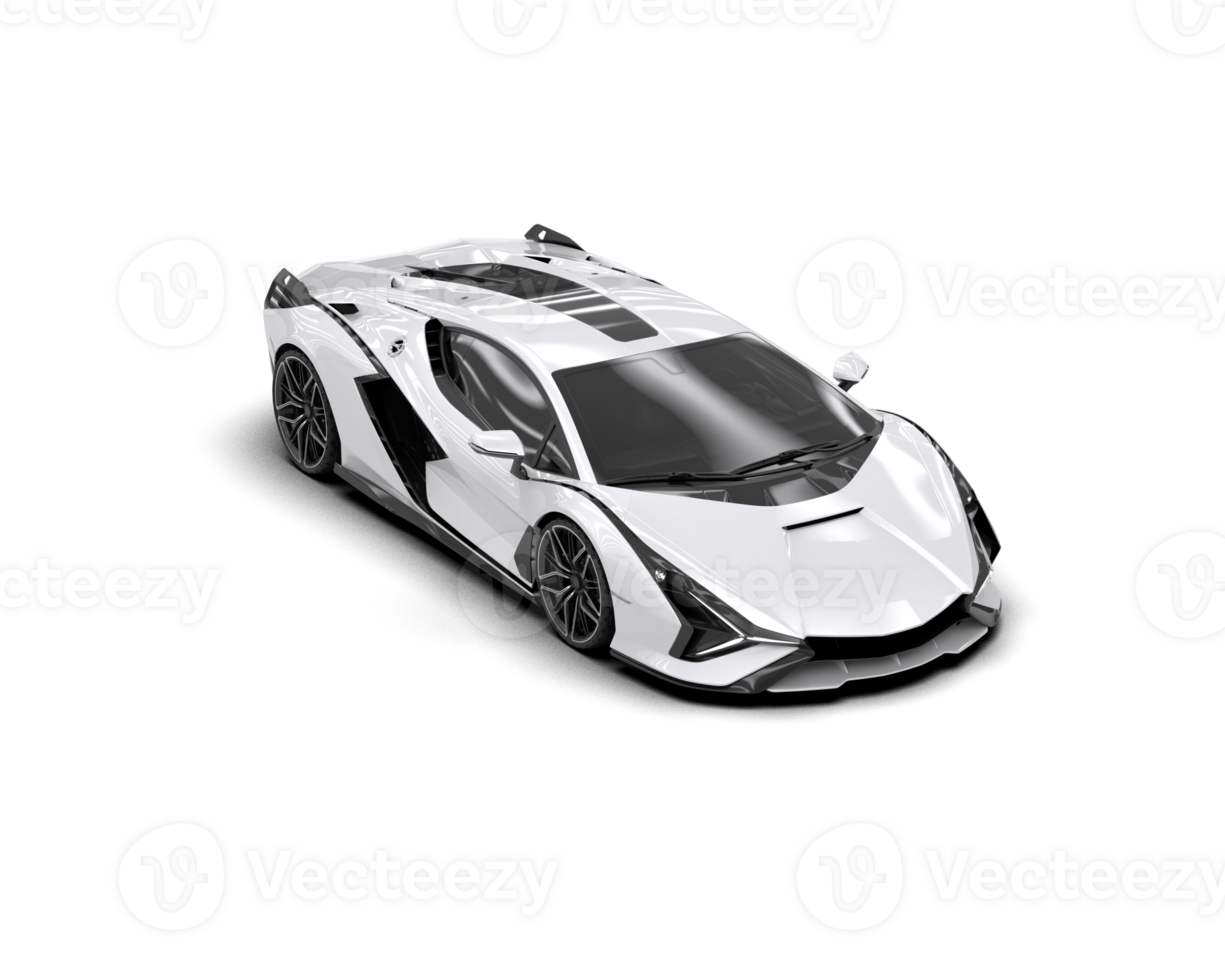 Realistic sport car isolated on background. 3d rendering - illustration png