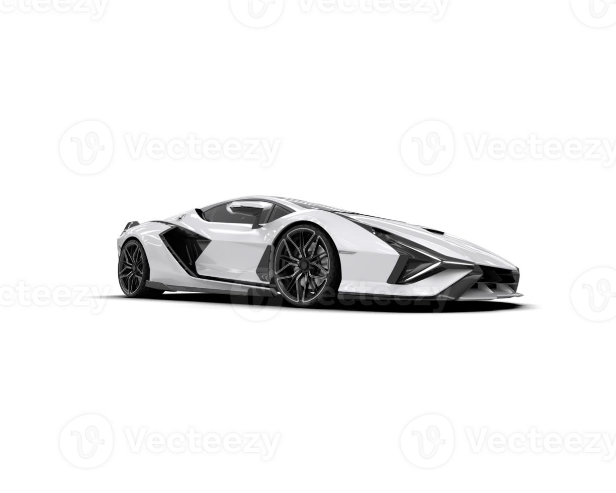 Realistic sport car isolated on background. 3d rendering - illustration png