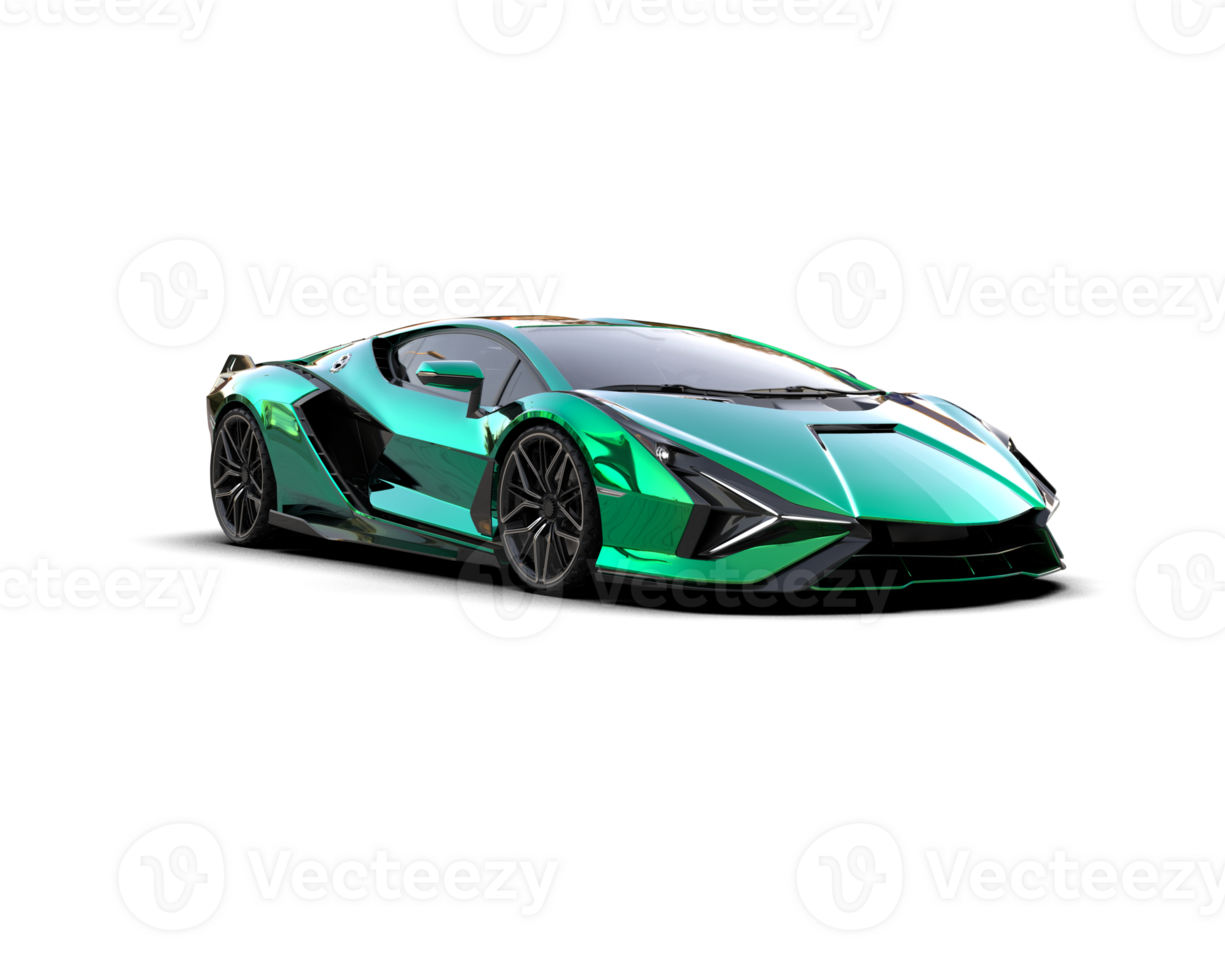 Realistic sport car isolated on background. 3d rendering - illustration png