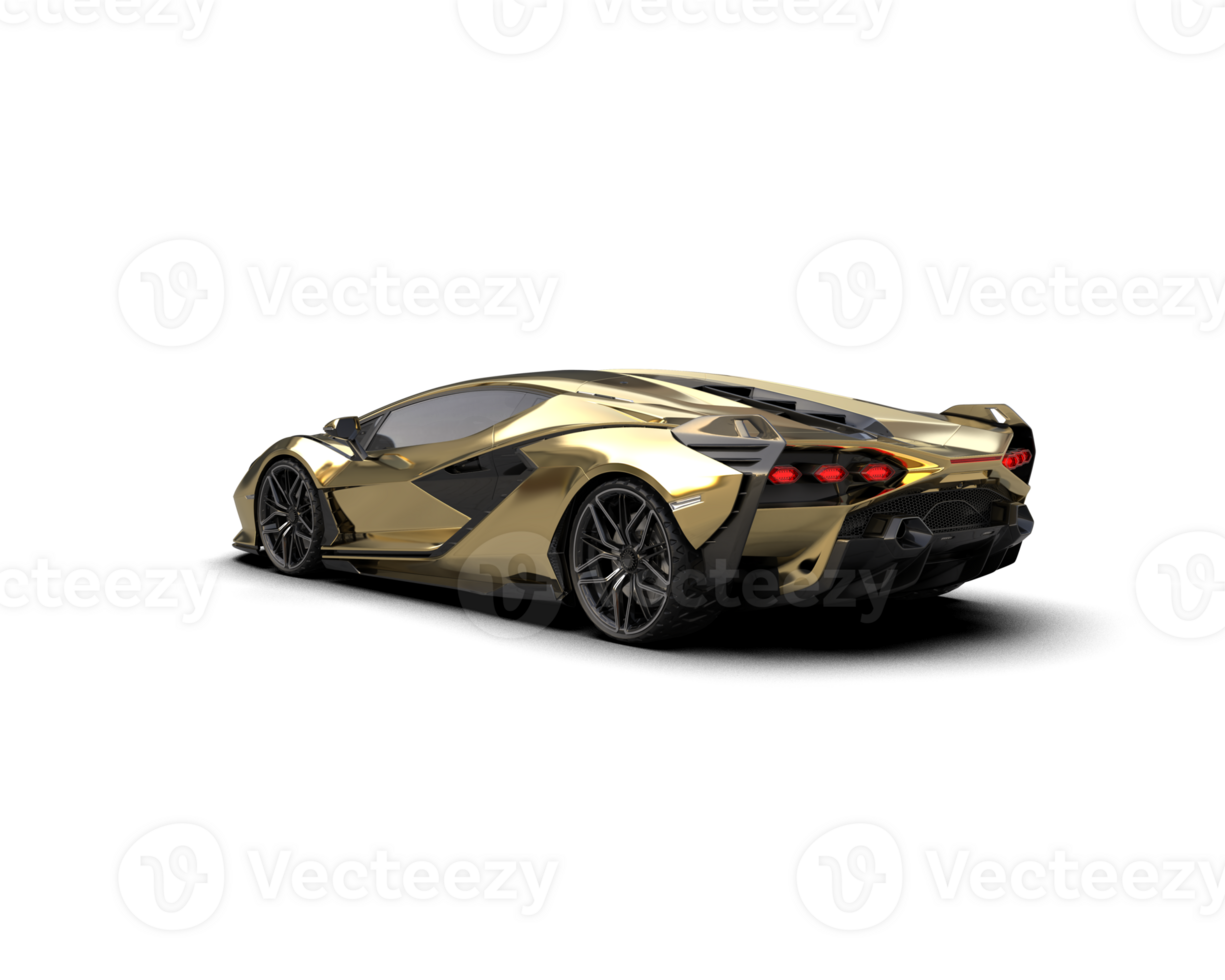 Realistic sport car isolated on background. 3d rendering - illustration png