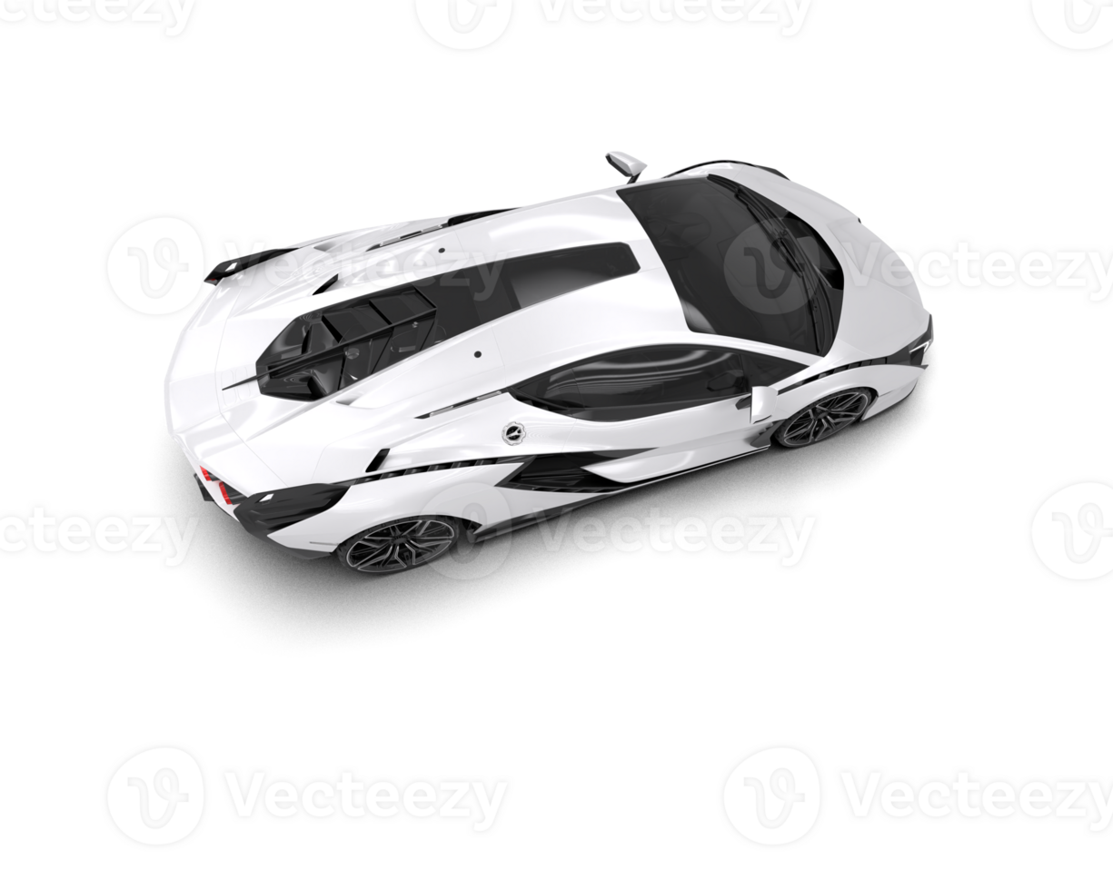 Realistic sport car isolated on background. 3d rendering - illustration png
