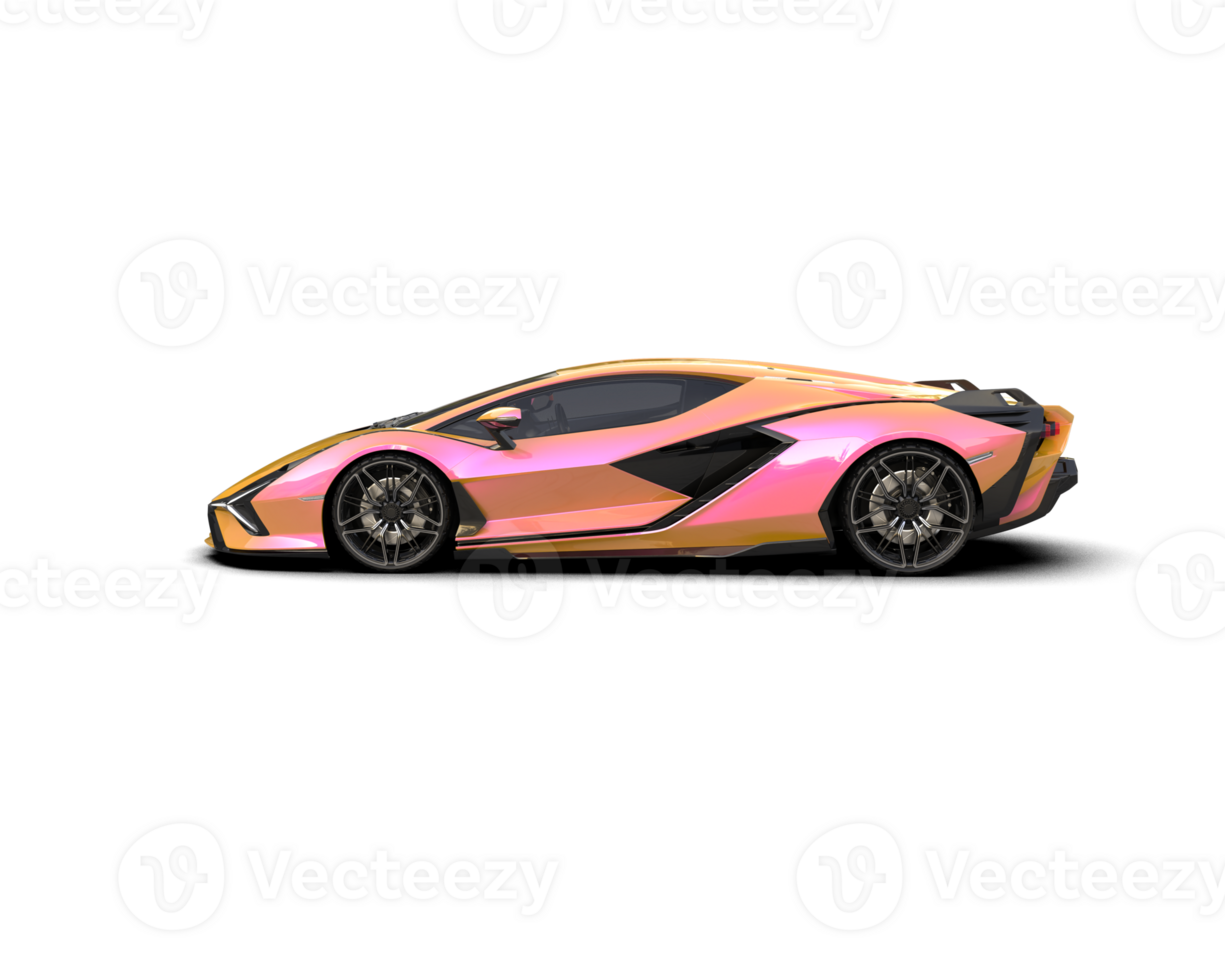 Realistic sport car isolated on background. 3d rendering - illustration png
