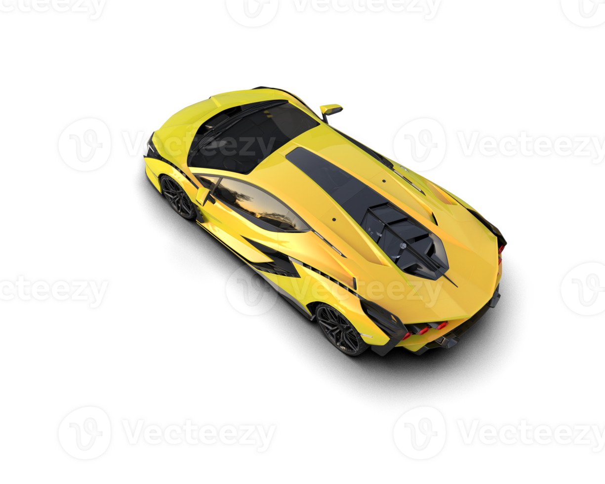 Realistic sport car isolated on background. 3d rendering - illustration png
