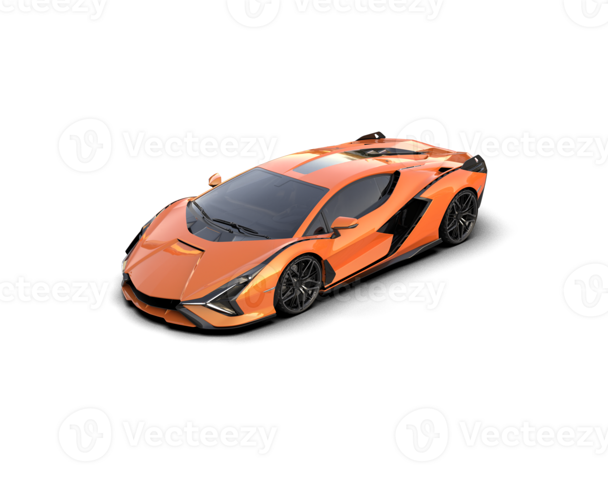Realistic sport car isolated on background. 3d rendering - illustration png