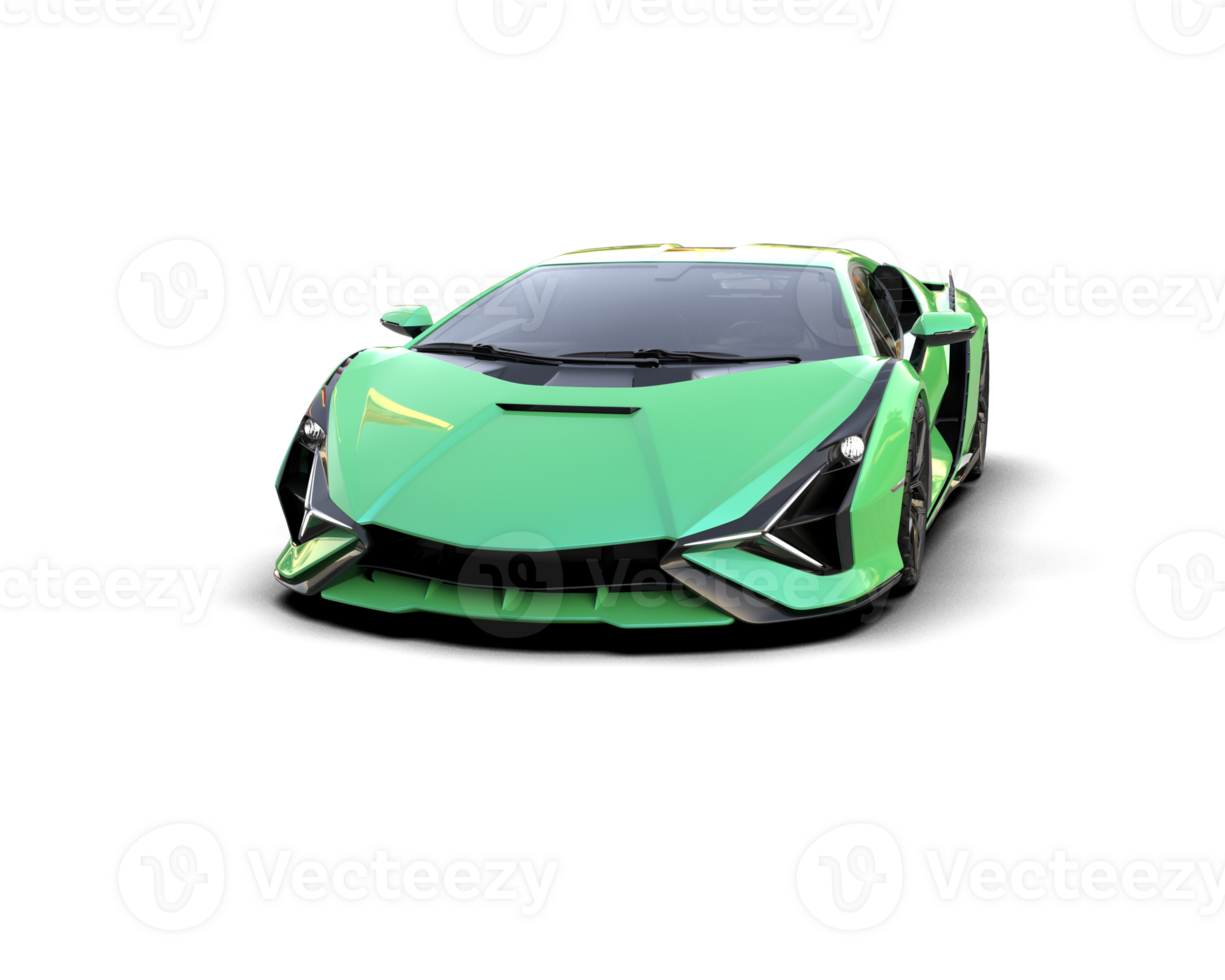Realistic sport car isolated on background. 3d rendering - illustration png
