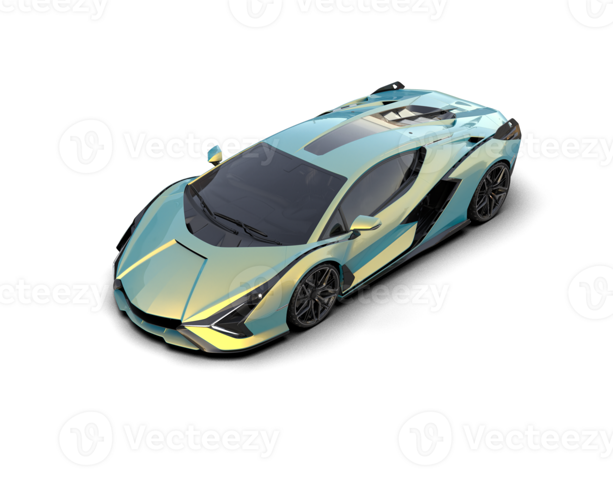 Realistic sport car isolated on background. 3d rendering - illustration png