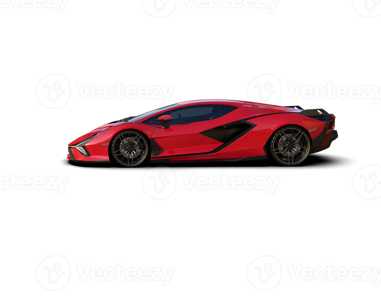 Realistic sport car isolated on background. 3d rendering - illustration png