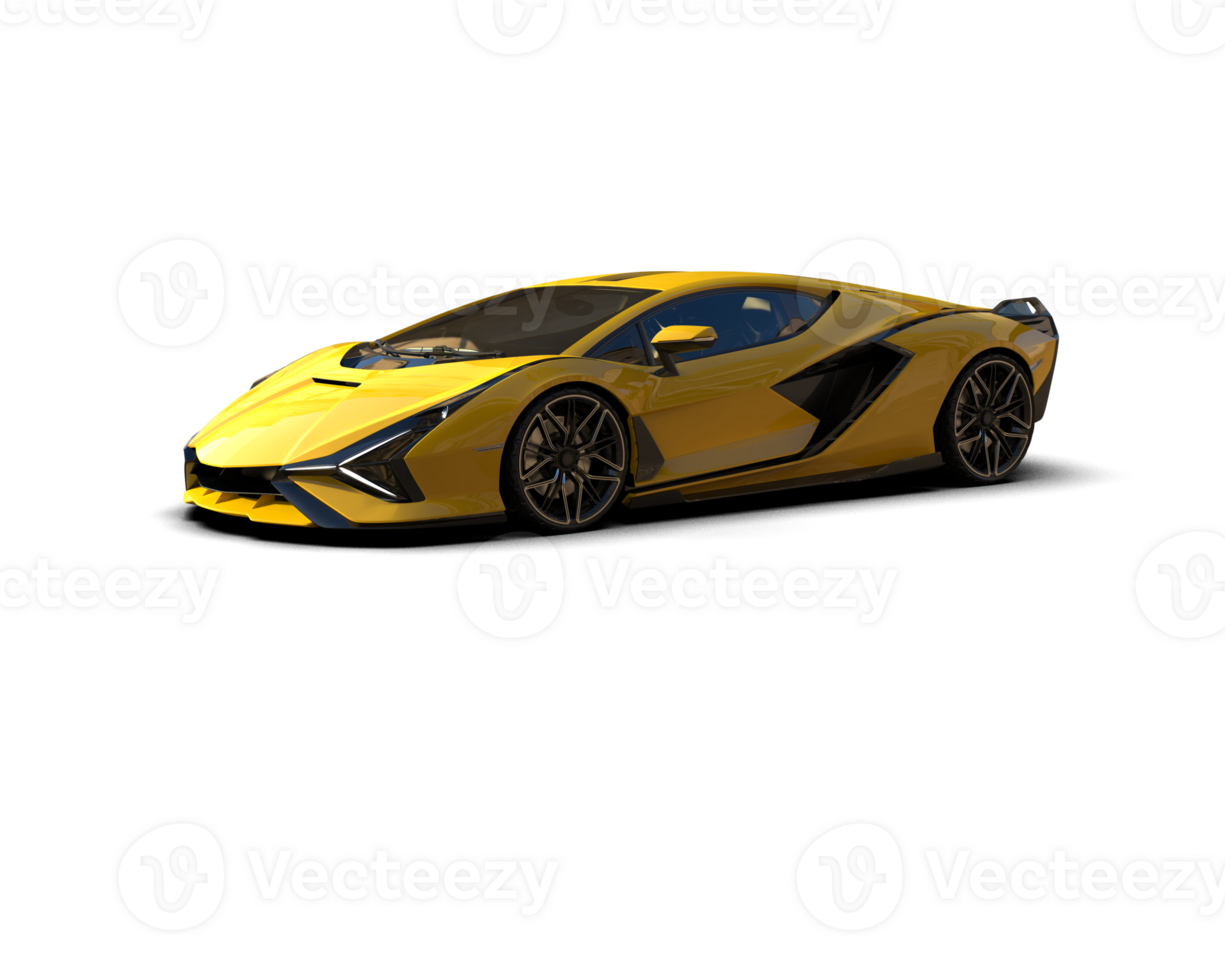 Realistic sport car isolated on background. 3d rendering - illustration png