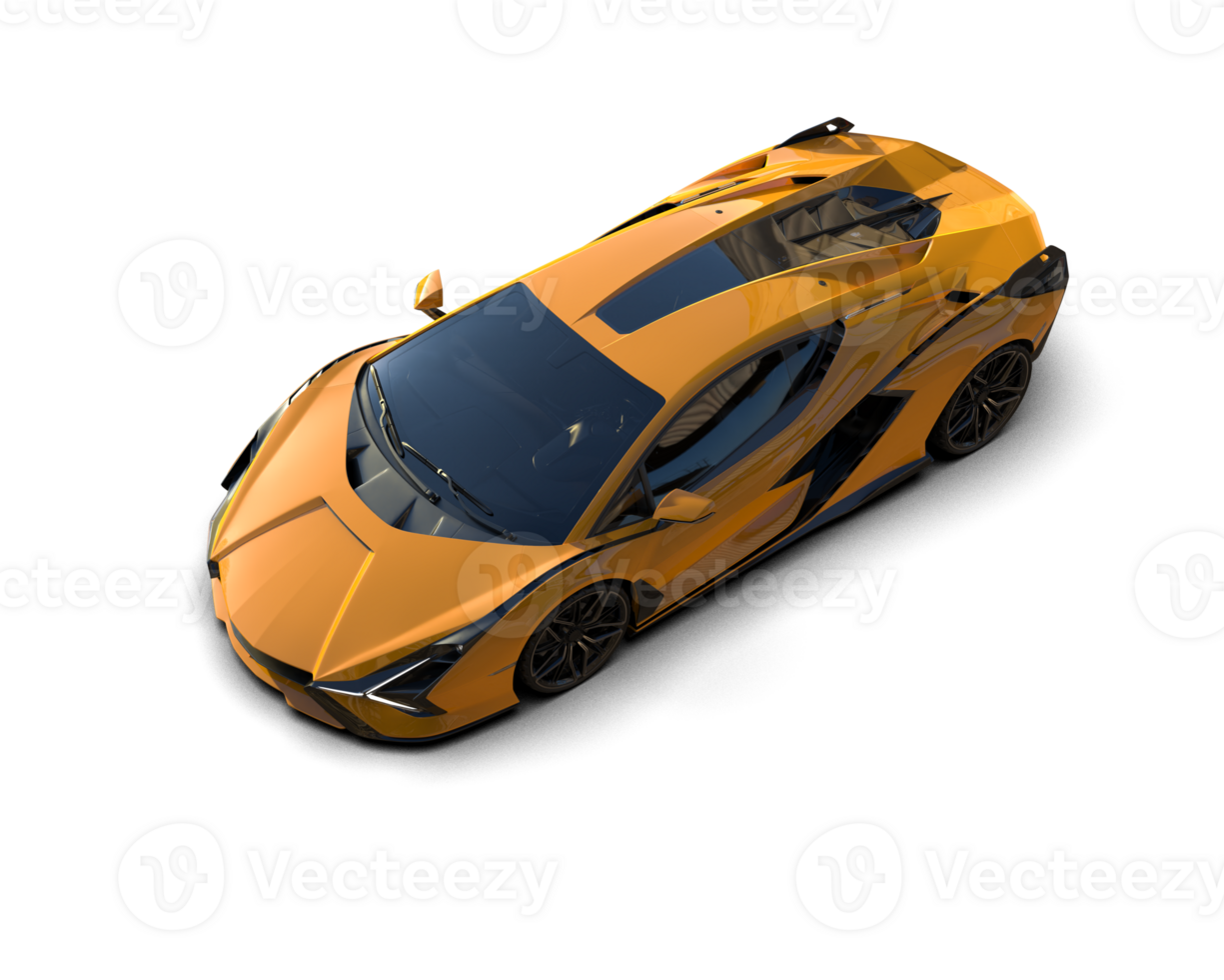 Realistic sport car isolated on background. 3d rendering - illustration png