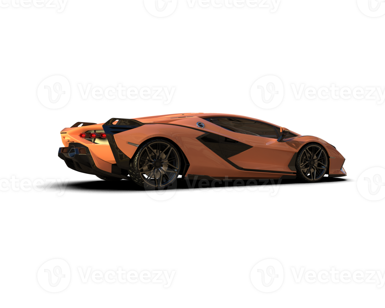 Realistic sport car isolated on background. 3d rendering - illustration png