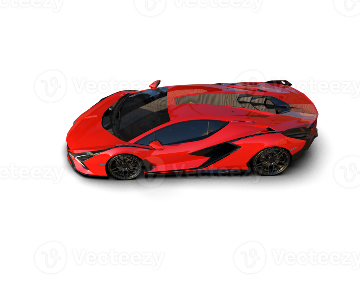 Realistic sport car isolated on background. 3d rendering - illustration png