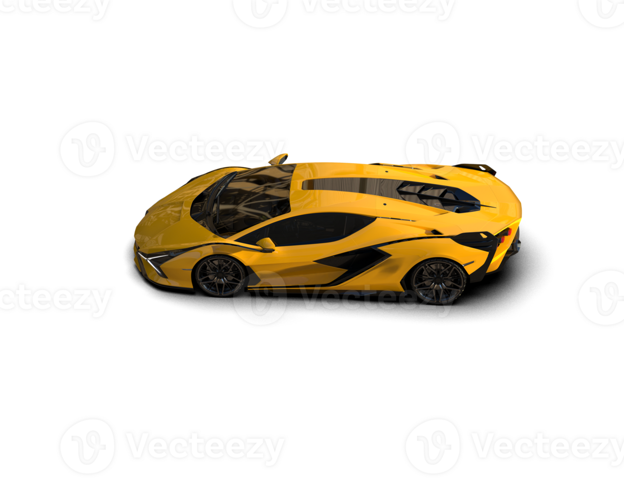 Realistic sport car isolated on background. 3d rendering - illustration png