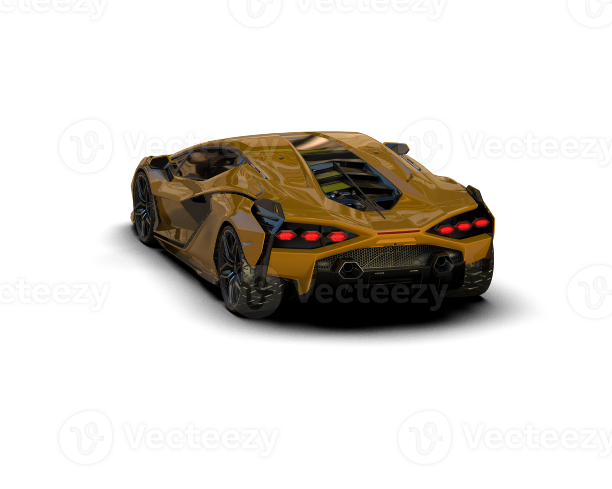 Realistic sport car isolated on background. 3d rendering - illustration png